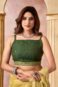 Yellow Banarasi Saree With Blouse Piece