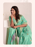 Soft Linen With Big Jacquard Pallu Handloom Saree