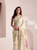 Soft Linen With Big Jacquard Pallu Handloom Saree