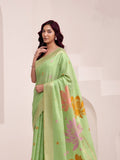 Soft Linen With Big Jacquard Pallu Handloom Saree