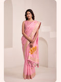 Soft Linen With Big Jacquard Pallu Handloom Saree