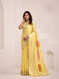Soft Linen With Big Jacquard Pallu Handloom Saree