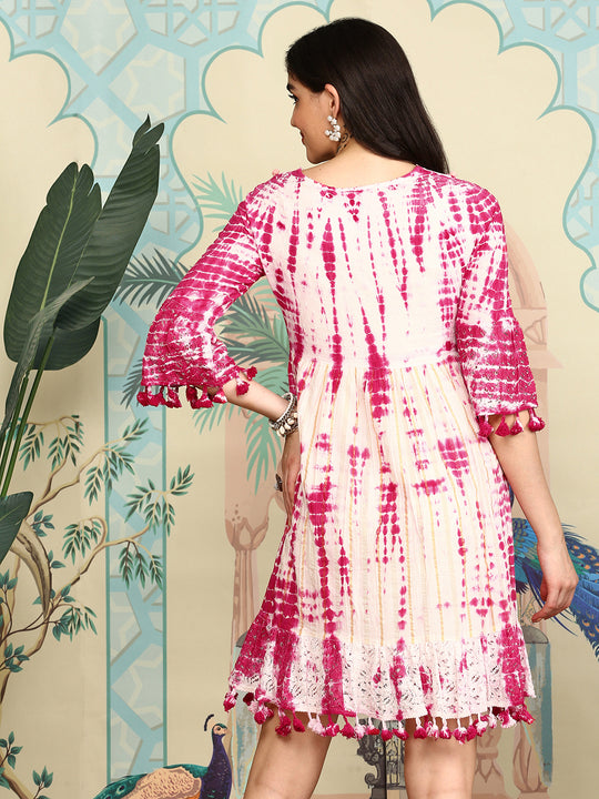 Tie and Dyed A-Line Dress