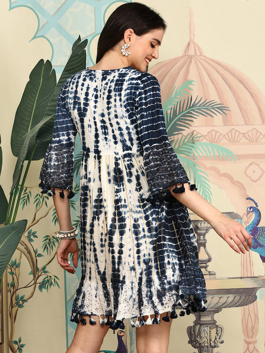 Tie and Dyed A-Line Dress