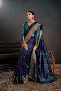Soft Silk Chitt Palu With Contrast Blouse Weaving Saree
