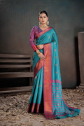 Soft Silk Chitt Palu With Contrast Blouse Weaving Saree