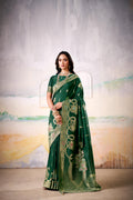 Fancy Dolla Silk Woven Design Work Handloom Silk Saree With Blouse Piece