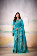 Fancy Dolla Silk Woven Design Work Handloom Silk Saree With Blouse Piece