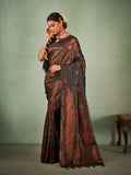 Dark Green Kanjivaram Art Silk Saree With Blouse Piece
