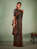 Dark Green Kanjivaram Art Silk Saree With Blouse Piece
