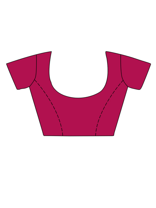 Pink Art Silk Saree With Blouse Piece