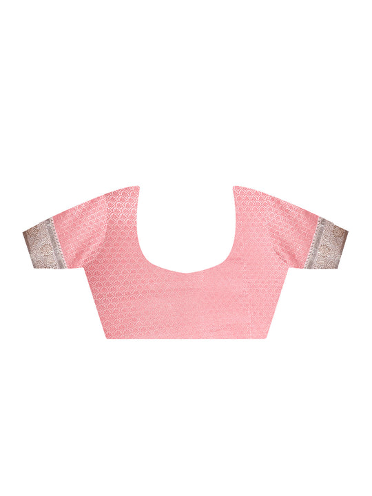 Multicolor Satin Saree With Blouse Piece