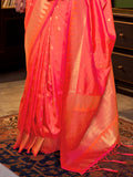 Orange Art Silk Saree With Blouse Piece