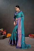 Soft Silk Chitt Palu With Contrast Blouse Weaving Saree