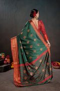 Soft Silk Chitt Palu With Contrast Blouse Weaving Saree