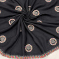 Black Embroidered Saree With Blouse Piece
