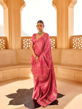 Satin Silk Fabric With Self Jequard And Zari Weaving  Work Banarasi Silk Saree