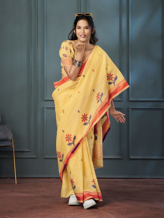 Handloom Linen with Beautiful Weaving