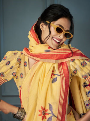 Handloom Linen with Beautiful Weaving