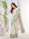 Soft Linen With Big Jacquard Pallu Handloom Saree