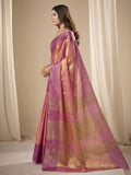 Tissue Silk Dual Tone Combination Banarasi Silk Saree With Blouse Piece