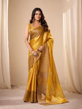 Tissue Silk Dual Tone Combination Banarasi Silk Saree With Blouse Piece