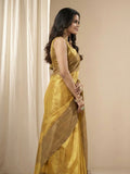 Tissue Silk Dual Tone Combination Banarasi Silk Saree With Blouse Piece