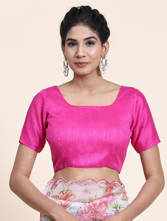 Pink and Brown Digital Printed Organza Saree With Satin PInk Blouse Piece