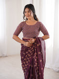 Soft Pure Cotton Hand Bagru Print Sarees With Blouse Pice