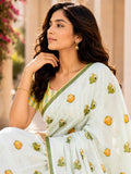 Multi Colour Printed Saree With Blouse Piece