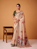 Jamdani Cotton Saree With Conrast Blouse Piece