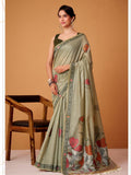 Jamdani Cotton Saree With Conrast Blouse Piece