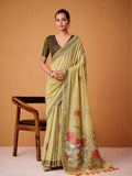 Jamdani Cotton Saree With Conrast Blouse Piece