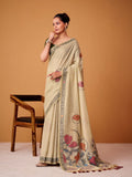 Jamdani Cotton Saree With Conrast Blouse Piece