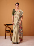 Jamdani Cotton Saree With Conrast Blouse Piece