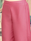 Floral Printed Regular Three-Quarter Sleeves Shirt Collar Kurta with Trousers