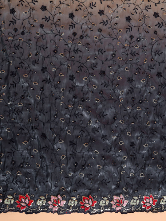 Dark Green Shimmer Saree With Blouse Piece