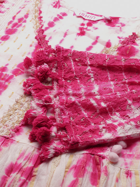 Tie and Dyed A-Line Dress