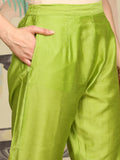 Floral Printed Regular Three-Quarter Sleeves Kurta with Trousers & With Dupatta