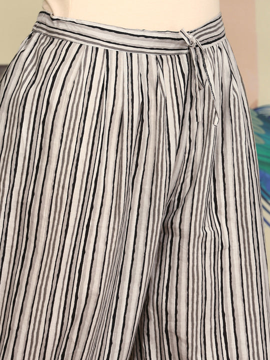 Women Floral Printed Pleated Pure Cotton Kurta With Patiala & Dupatta