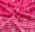 Pink Printed Saree With Blouse Piece