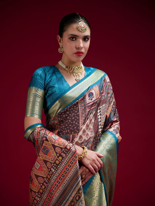 Dola Handloom Banarasi Silk Saree With Blouse Piece