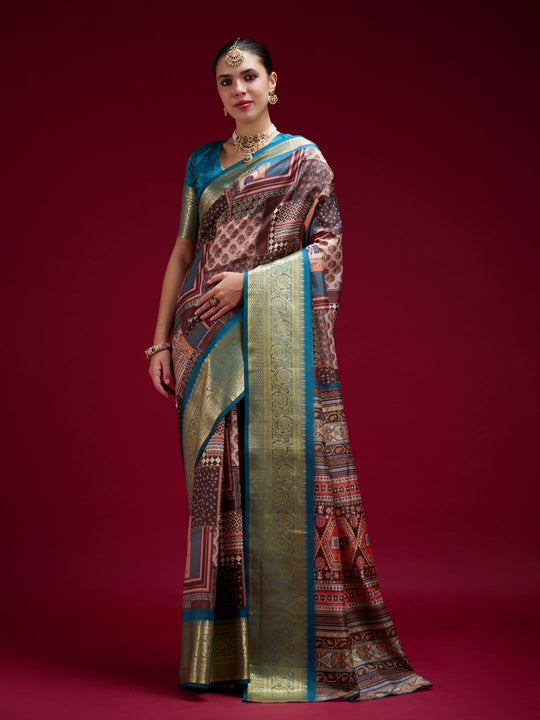 Dola Handloom Banarasi Silk Saree With Blouse Piece