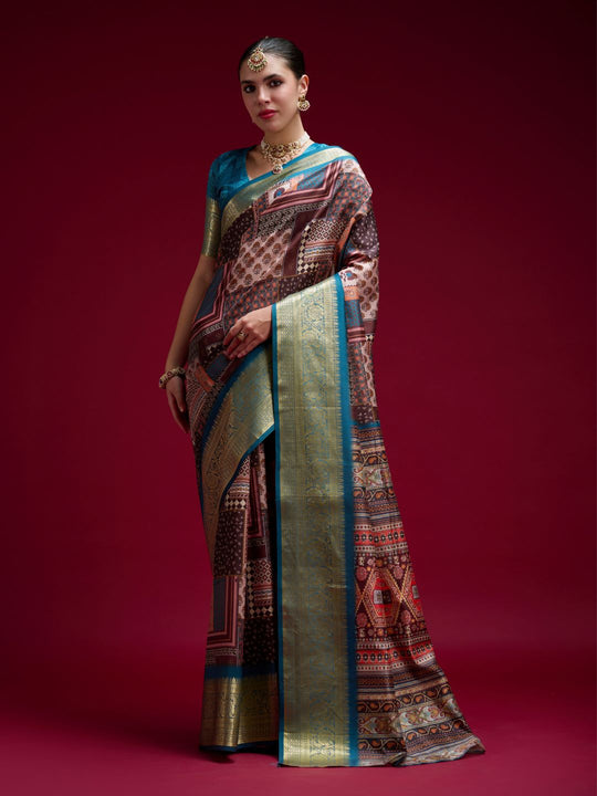 Dola Handloom Banarasi Silk Saree With Blouse Piece