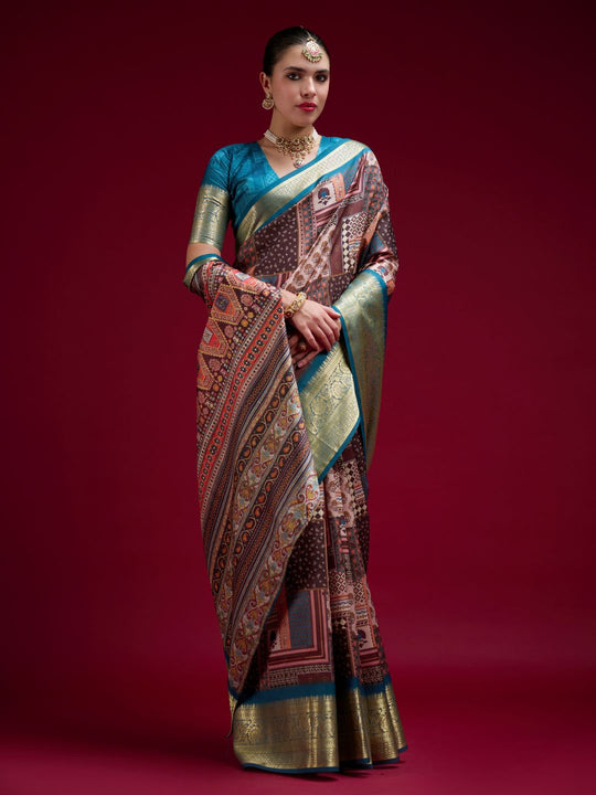 Dola Handloom Banarasi Silk Saree With Blouse Piece