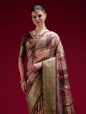 Dola Handloom Banarasi Silk Saree With Blouse Piece