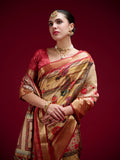 Dola Handloom Banarasi Silk Saree With Blouse Piece