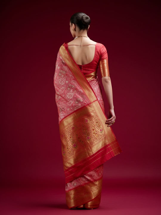 Dola Handloom Banarasi Silk Saree With Blouse Piece