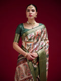Dola Handloom Banarasi Silk Saree With Blouse Piece