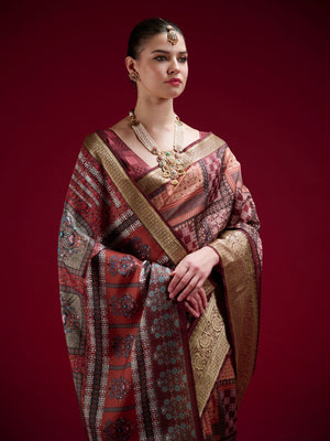 Dola Handloom Banarasi Silk Saree With Blouse Piece